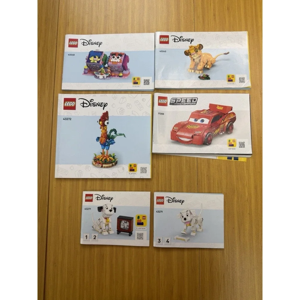 Lot Of 5 LEGO Disney Instructional Manual Only 43272 77255 43271 43243 43248